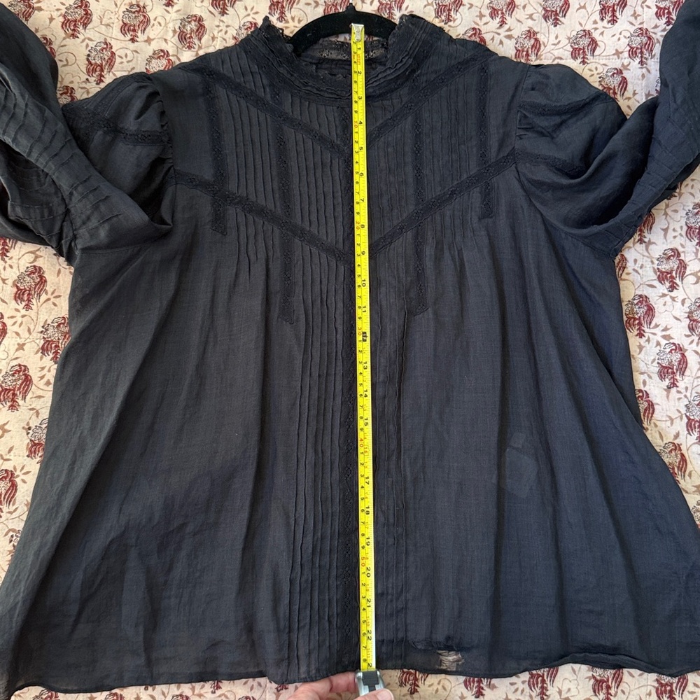 Doen Albertine Top, sz M, Black (pls read). - Picture 14 of 16